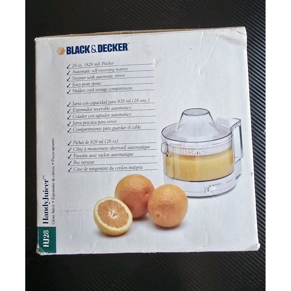 Black & Decker Handy Juicer HJ28 Electric Citrus Juicer 28 oz New Open Box